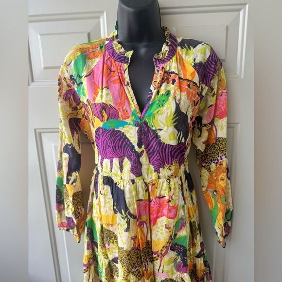 J Crew Tiered Popover Dress in Ratti
Safari Print - Picture 13 of 15